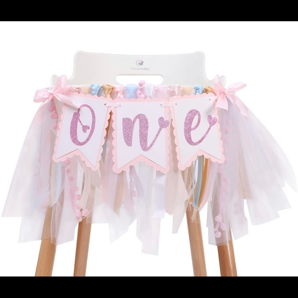 “One” birthday banner